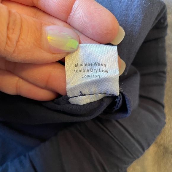 ANN MASHBURN Blue Wide Leg Pants Size Medium - Picture 7 of 8